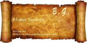 Blaho Godvin névjegykártya